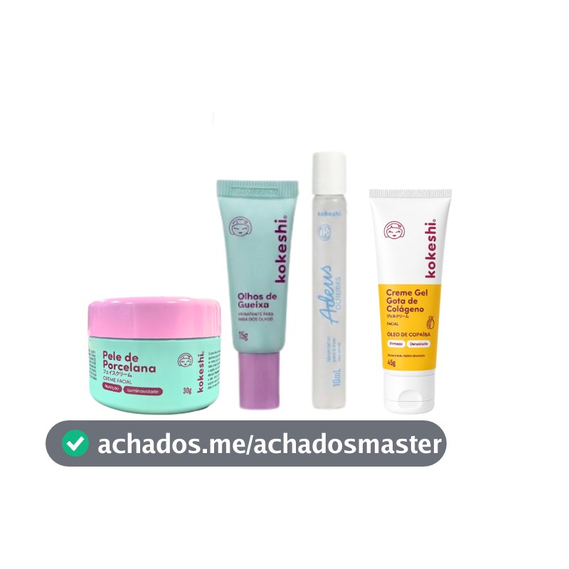 Kit Glow Kokeshi Colágeno Anti Olheiras Hidratação Completa