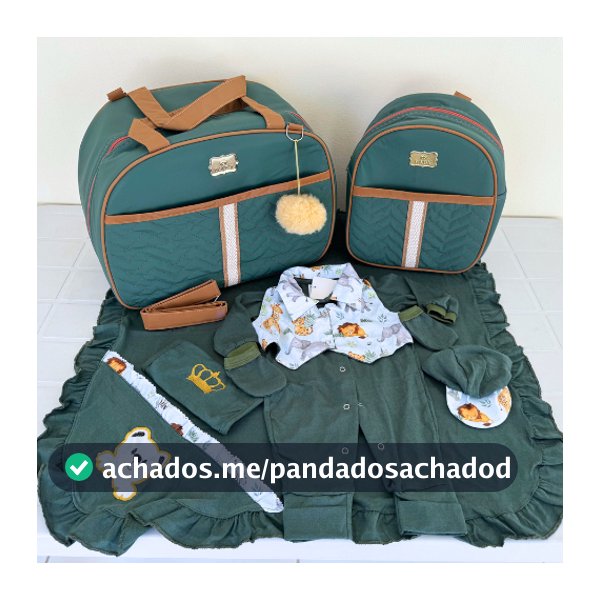 Kit Bolsa Mala Maternidade com Saída Maternidade e Manta de Bebê