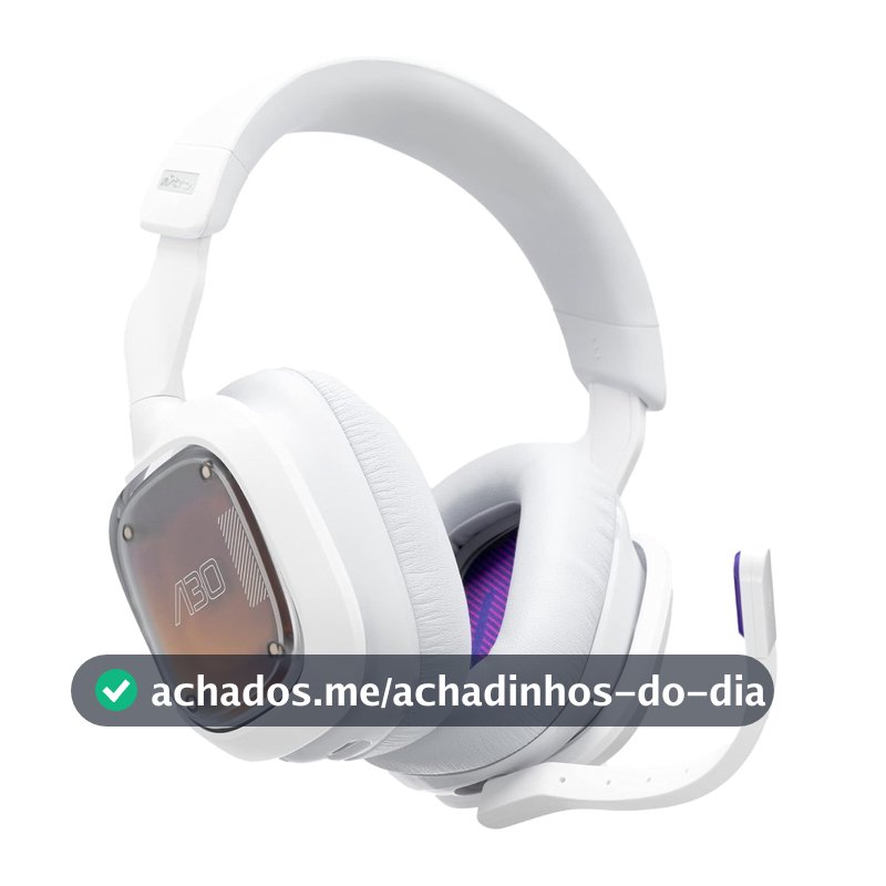 Headset Gamer Sem Fio Logitech G Astro A30, Drivers 40mm, Bluetooth, XB e PC, Branco - 939-001986