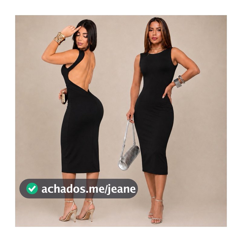 vestido feminino, midi, tubinho, costas nuas, justo, modelador, elegante, festa e moda gringa.