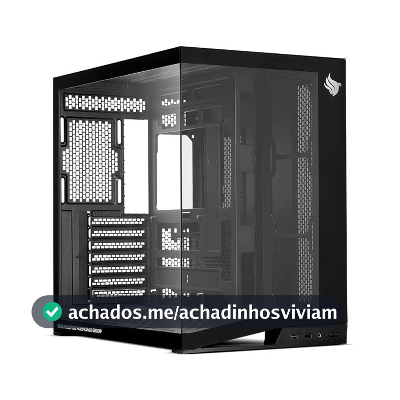 Gabinete Gamer Pichau Osiris PRO, Mid-Tower, Lateral de Vidro, Preto, PG-OSIP-BK