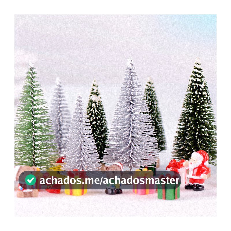 Árvore De Natal Com Agulha De Pinheiro , Acessórios De Micro Paisagem , Decorações De PVC , Decoração Criativa E Fofa Pa