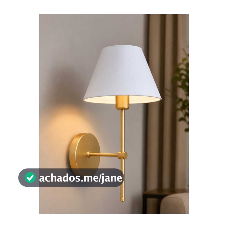 Arandela Luminária Luna LED E27 Moderna Quarto Cabeceira Sala Decorativa