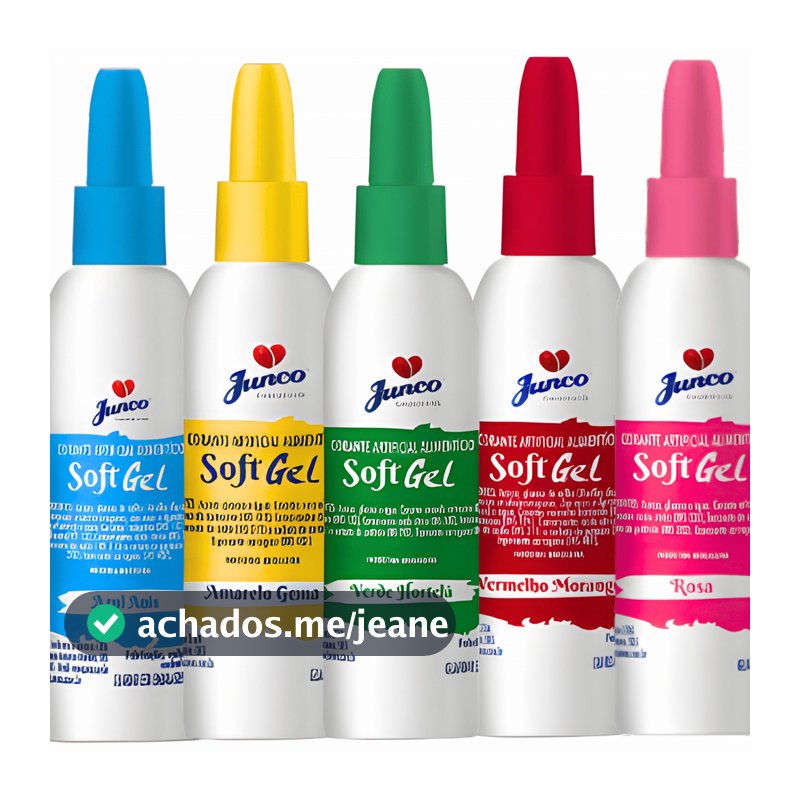 Kit 5 Corantes Soft Gel Alimentício 25g Confeitaria Chantily