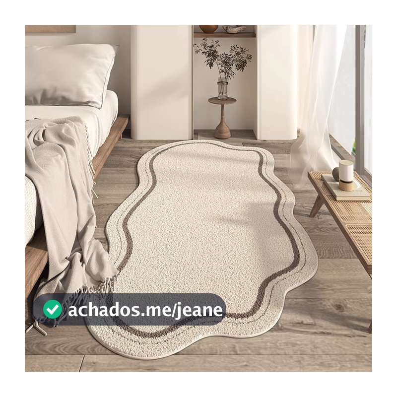 Tapete Longo de Imitação para Quarto, Cabeceira de Caxemira Macia e Resistente a Manchas, Decoração de Sala de Estar