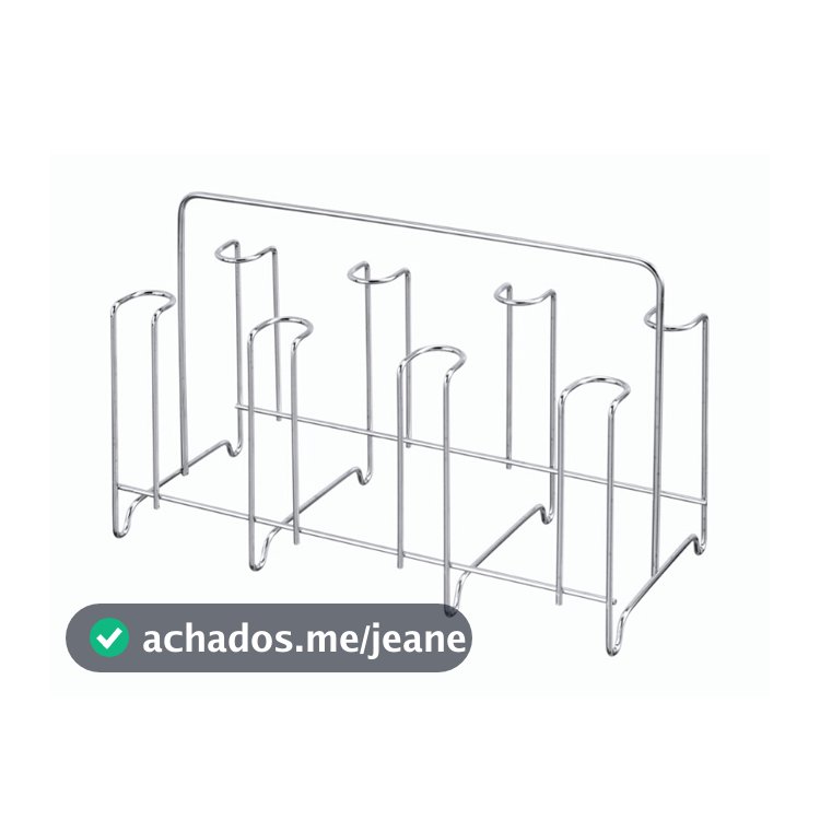 Porta Copos Suporte Escorredor de 8 Lugares Cromado Organização Cozinha