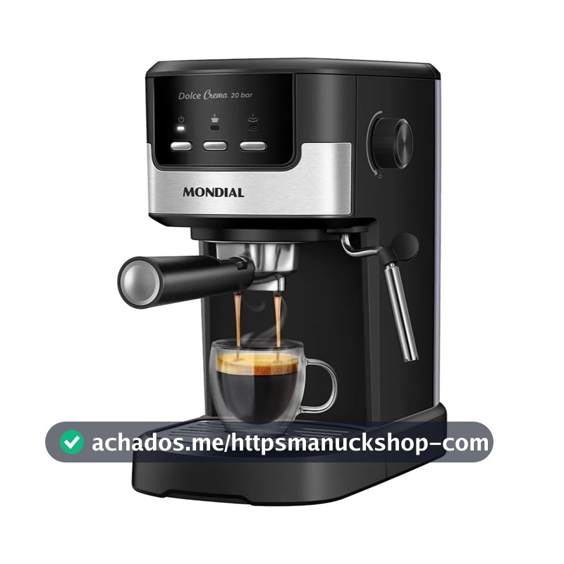 Cafeteira Espresso Mondial Dolce Crema 20 Bar Inox 1200W