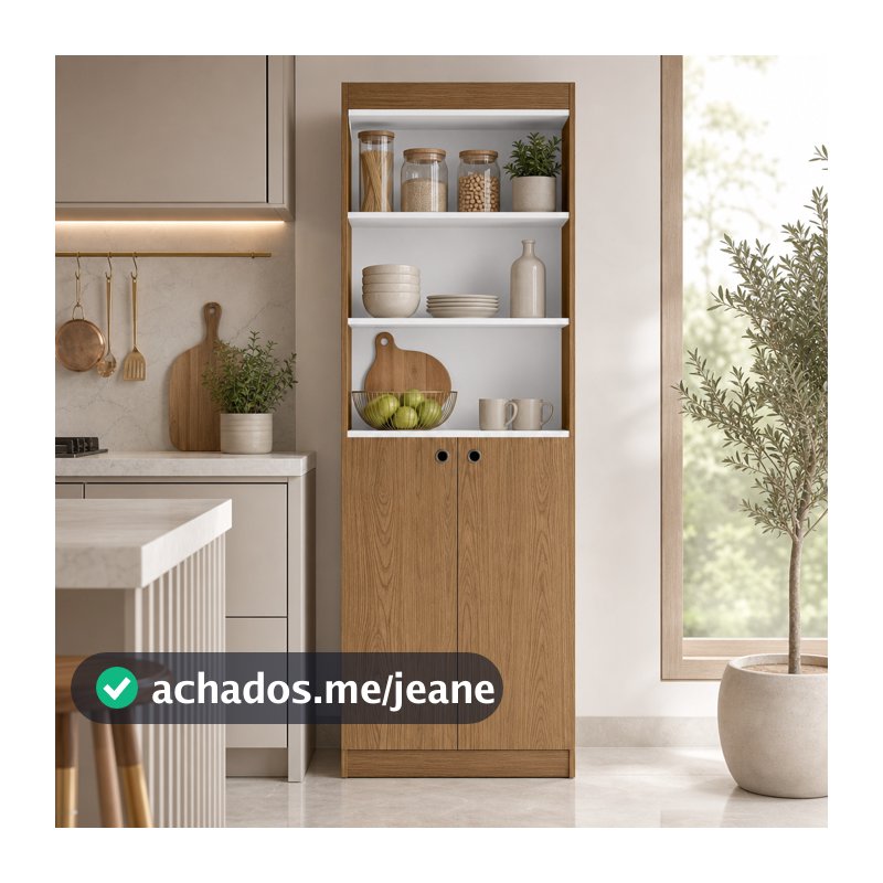 PRONTA ENTREGA Armário Livreiro Organizador Gold Luxo Com 5 Prateleiras E 2 Portas - Escritório e Quarto