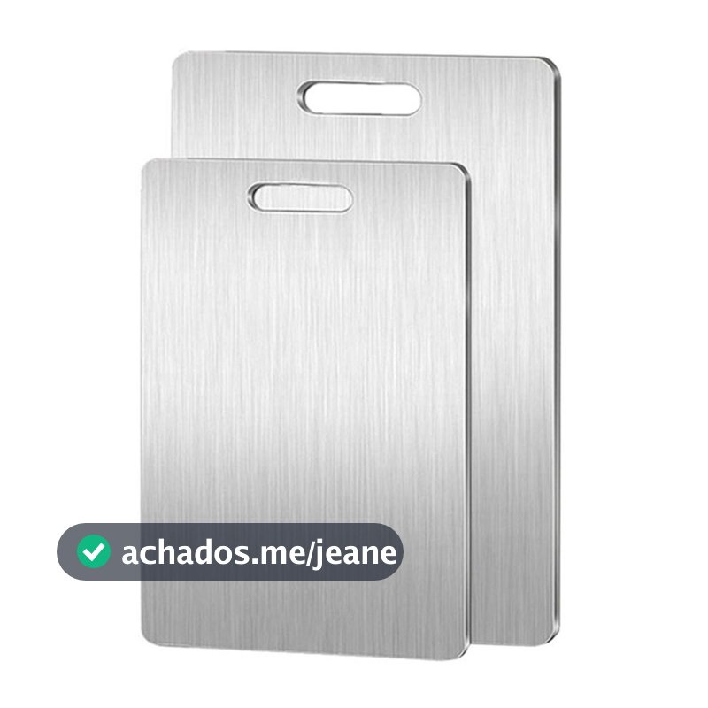 Kit 2 Tábuas De Corte Inox Para Carne Churrasco Cozinha Resistente