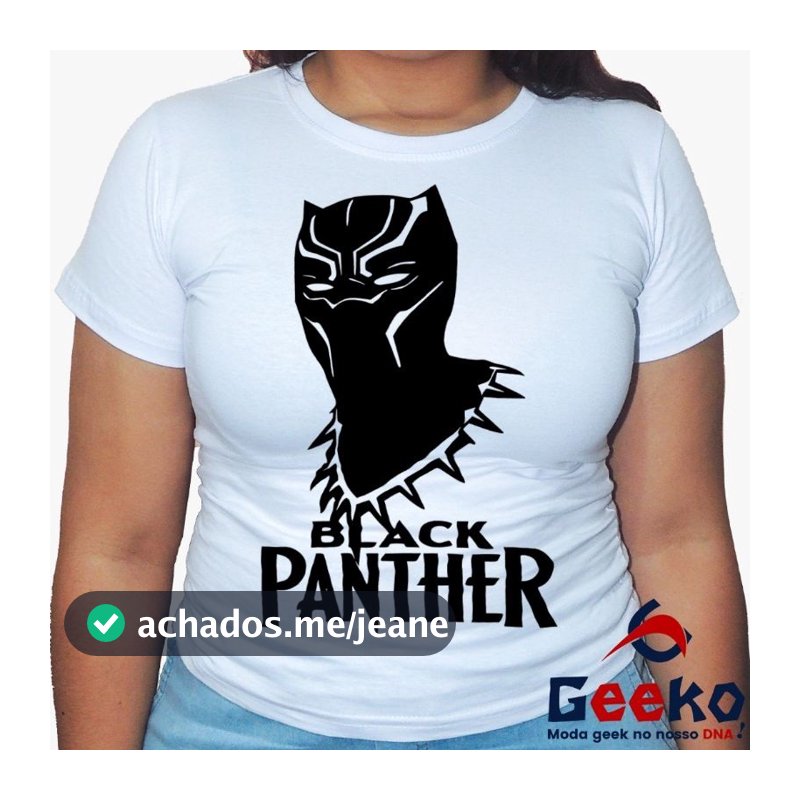 Baby Look Geek Pantera Negra - Black Panther - Wakanda Forever - All Geek
