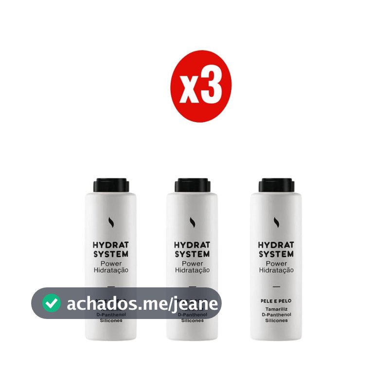 Kit 3 Pet Smack Hidrat System 20ml Hidratante para Cães Gatos Centagro