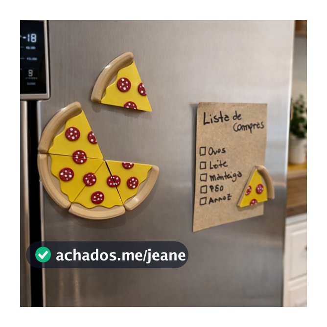 Ímã de Geladeira Pizza 3D Realista 🍕 Decoração Divertida Cozinha Presente Criativo Imã Decorativo Alta Qualidade