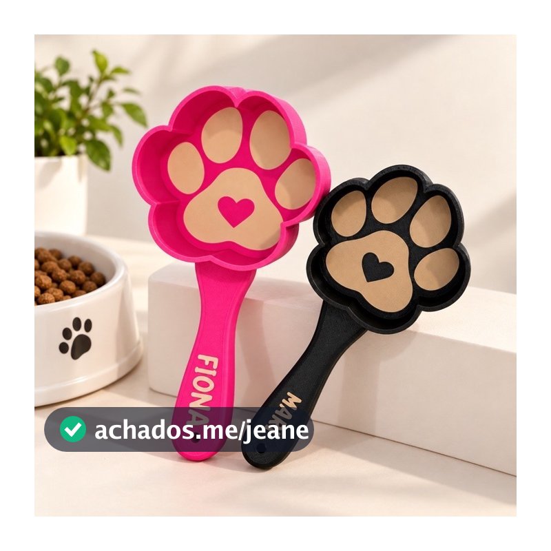 Colher de Ração Personalizada com Nome do Pet | Dosador Medidor