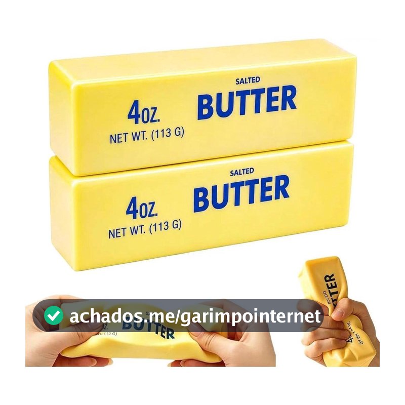 Brinquedo realista de barra de manteiga para apertar, brinquedo antiestresse de alívio de estresse engraçado, presente