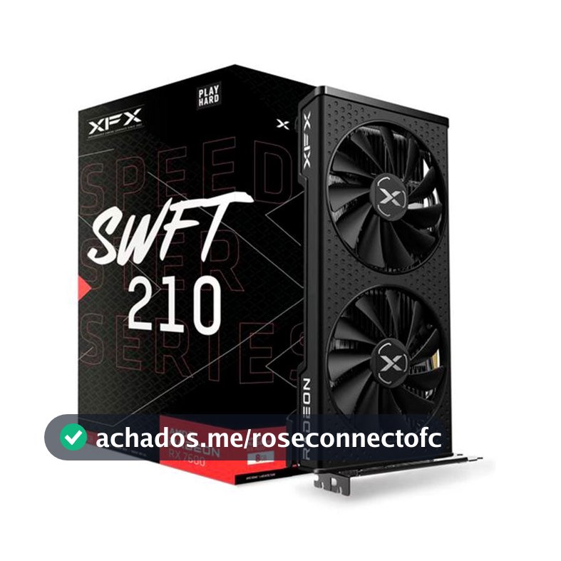 Placa de Video XFX Radeon RX 7600 Speedster SWFT210, 8GB, GDDR6, 128-bit, RX-76PSWFTFY