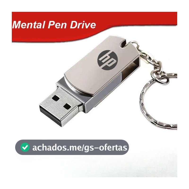 Pen Drive Tb 1 2TB Alta Velocidade De Rotação HP USB Flash 128GB 256GB 512GB PenDrive Mental USB3.0 De Salto Com Chaveiro