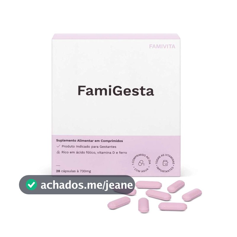 FamiGesta Famivita 28 Comprimidos - Ácido Fólico, Vitamina D e Ferro para Gestantes