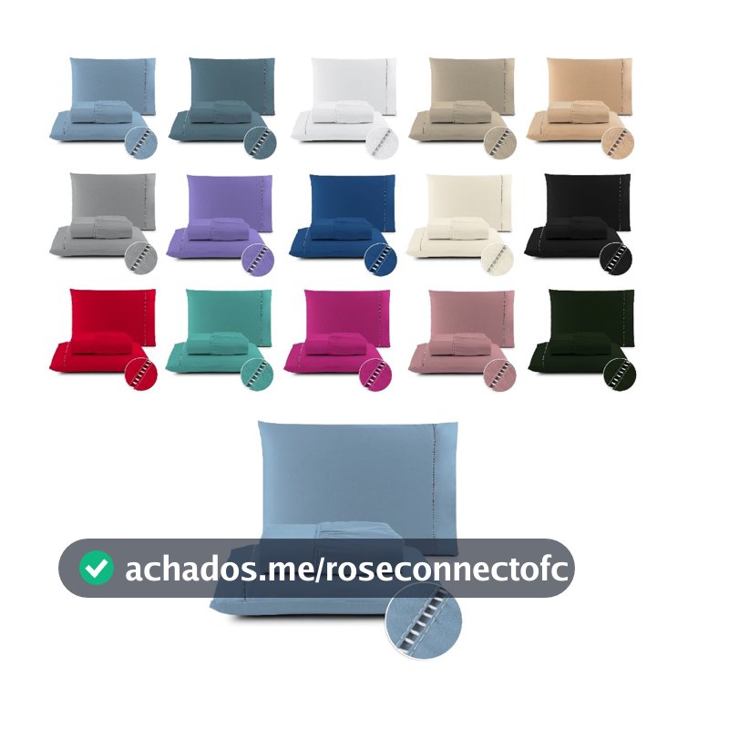 Kit Lencol Extra Macio 400 Fios Micropercal Com Ponto Palito Vários Tamanhos