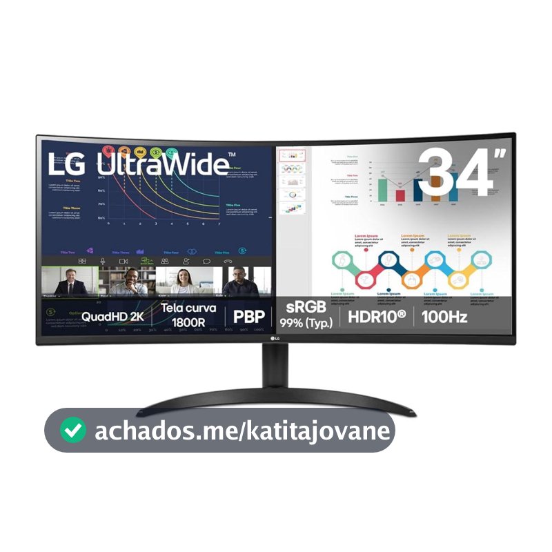 Monitor LG UltraWide™ Curvo 34" QuadHD 2K 100Hz