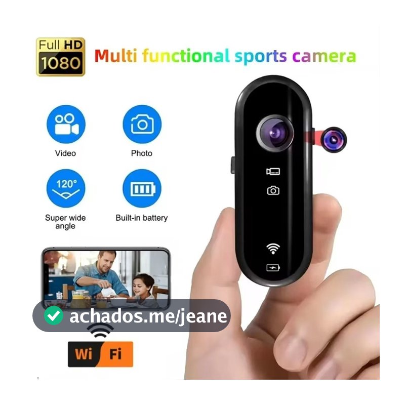 1080P Mini Câmera De Ação Full HD Anti-Vibração Wifi DV Sports Cam Bicicleta Gravador De Capacete De Motocicleta Gravação De Vídeo