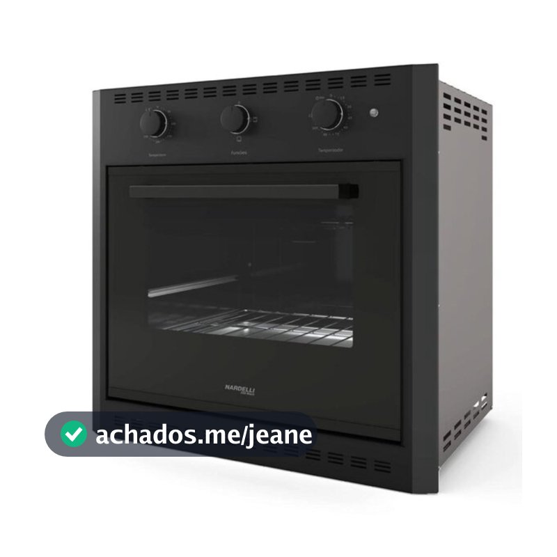 FORNO ELETRICO NARDELLI EMBUTIR 60L BLACK EB60