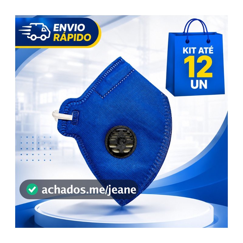 KIT Respirador PFF2 Camper Com Válvula CA 38944 EPI Proteção Contra Poeira Fumos Névoas Obra Indústria Reforma VALVULADO