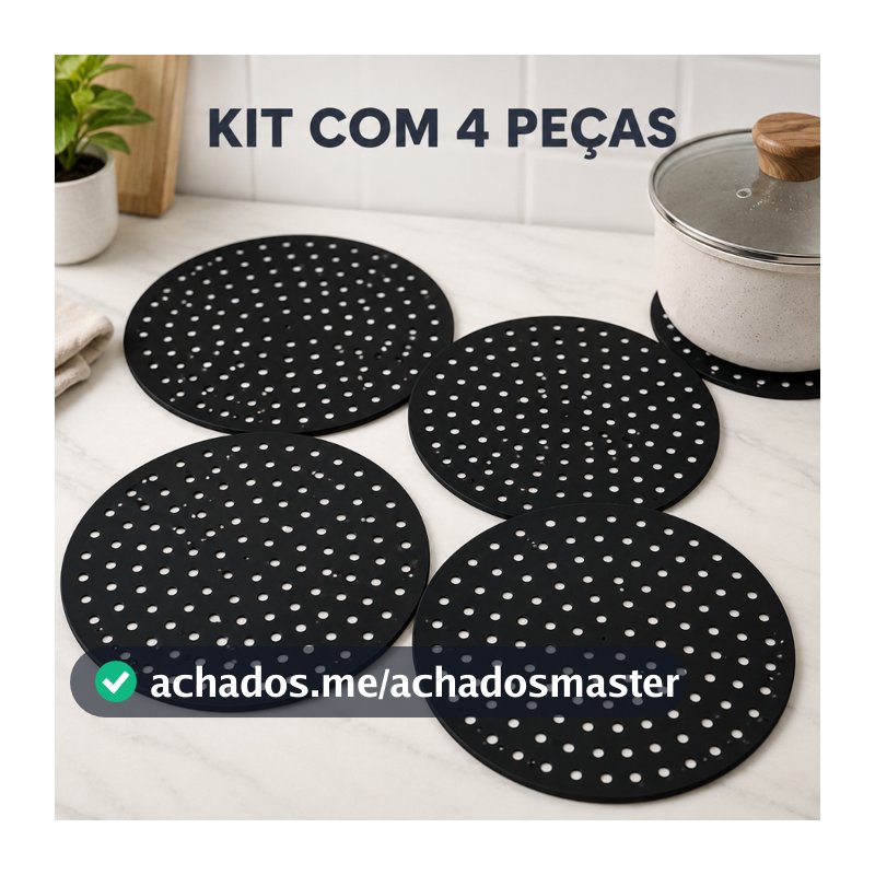 Kit com 4 Tapete de silicone Almofada Protetora Para Fogão Cooktop fogão de Indução para Air Fryer