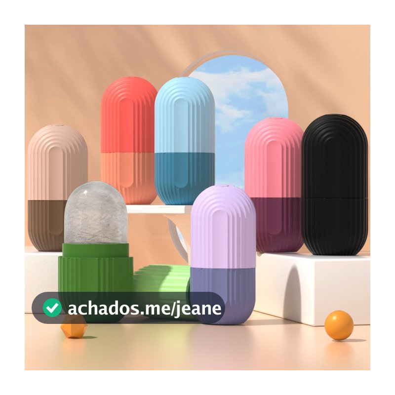 Rolo Facial De Gelo De 1 Unidade Para Contorno De Massageador De Inchaço , Reutilizável E À Prova De Vazamentos