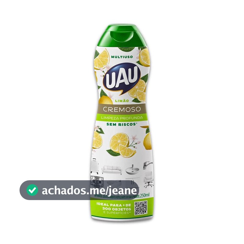 Saponáceo Cremoso UAU Limão 250ml
