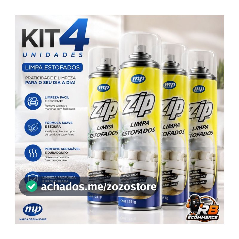 Limpa Estofados Espuma Mágica Limpa Sofa a Seco Zip Clean Spray 300ml