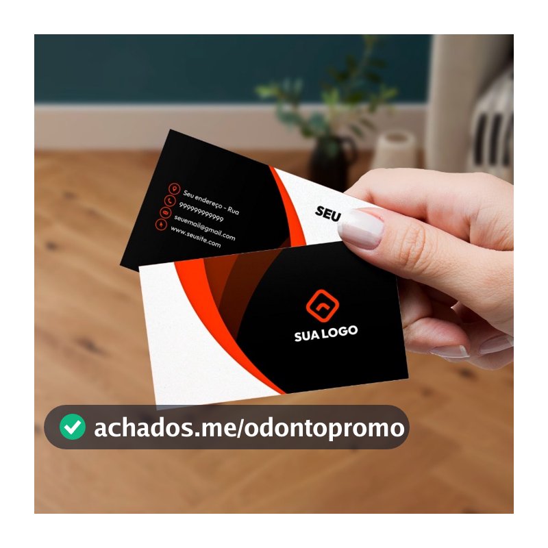 1000 Cartões de Visita Personalizados - Papel 300g - 9x5cm - Frente e Verso