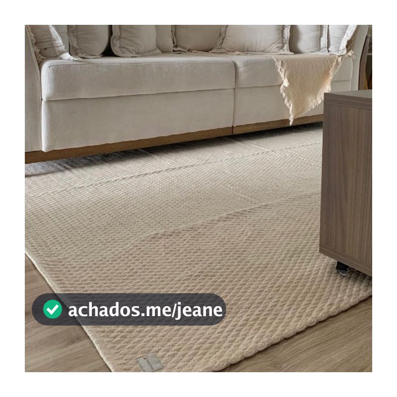 Tapete Sala 2,50x3,00 Boho Chique Moderno Algodão Artesanal