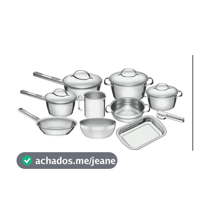 Jogo de Panelas Tramontina Aço Inox Allegra 10 Peças Fundo Triplo Com Pegador de Massa