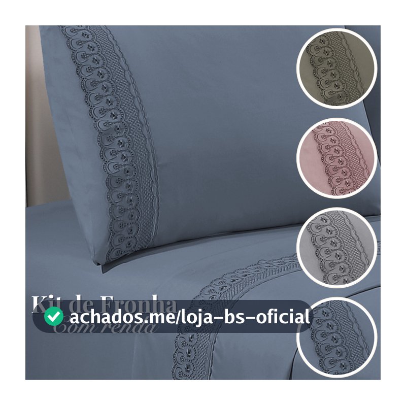 Kit 2 e 4 Peças Fronha de Travesseiro 70x50cm Macio Rendada Quarto Cama Flora Renda Habitat
