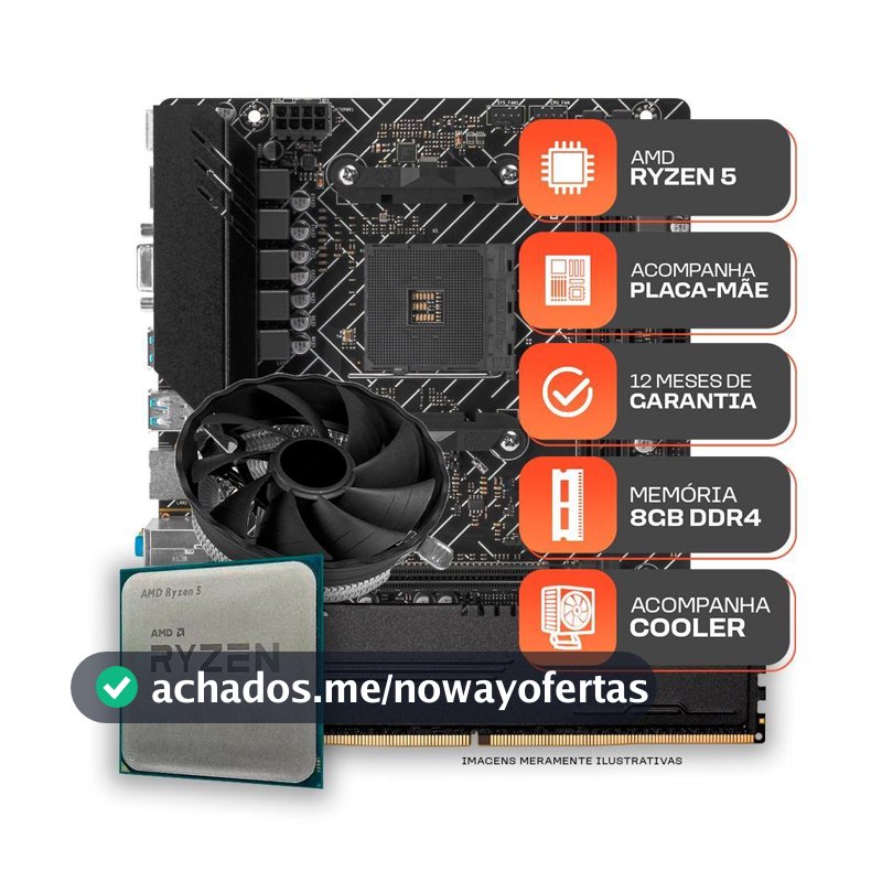 Kit Upgrade Gamer, AMD Ryzen 5 3400G, A520M, 8GB DDR4