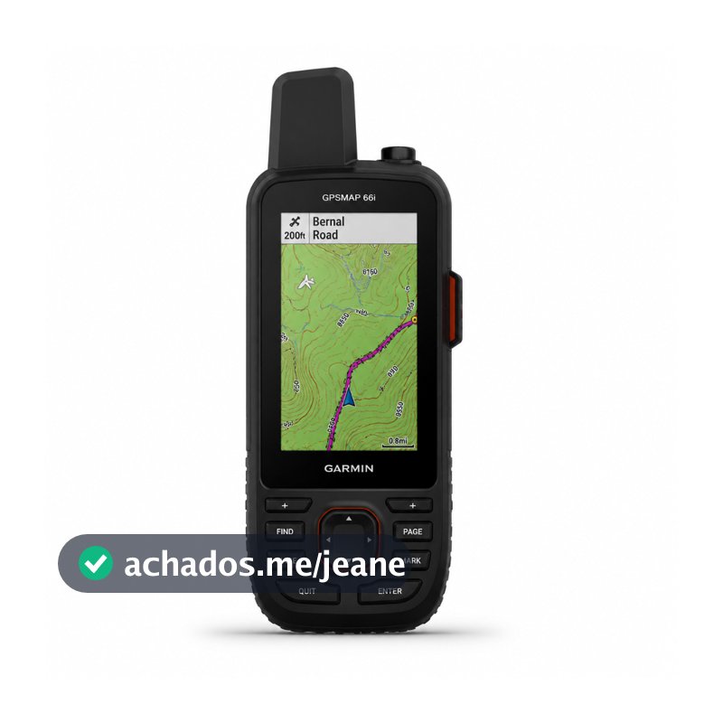 GPS Garmin GPSMAP 66i InReach Satelital Navegação Trilha Pesca Mapa Bússola Altímetro
