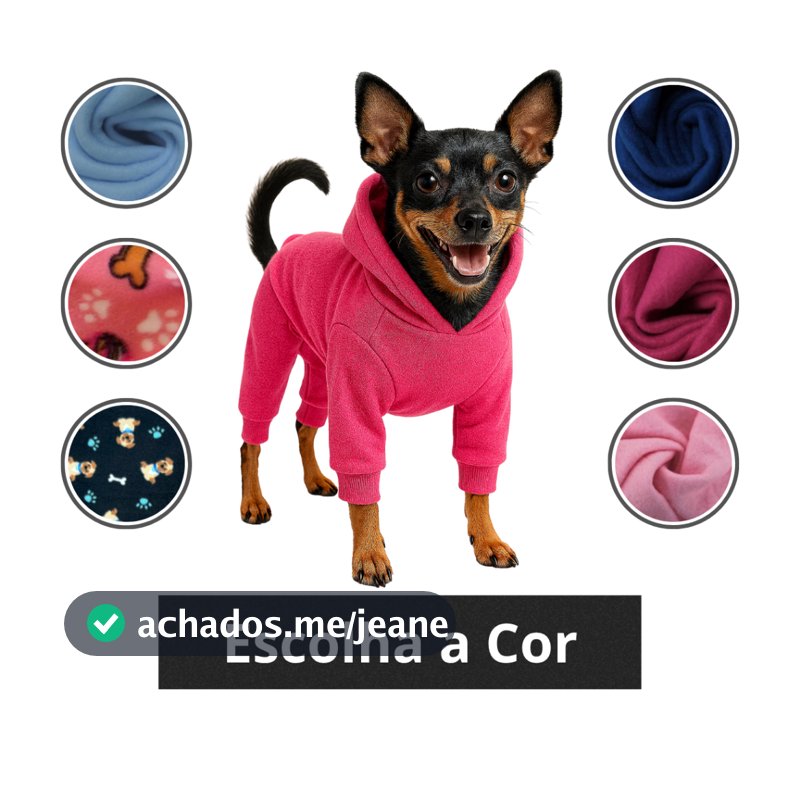 Macacão Pet com Capuz Escolha a Cor Frio/Inverno - Roupinha De Cachorro Pequeno-Grande Roupa para Macho Fêmea Soft