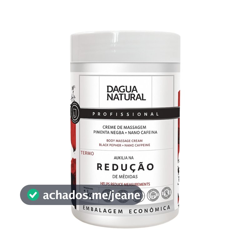 Creme Modelador Pimenta Negra 1kg D’água Natural