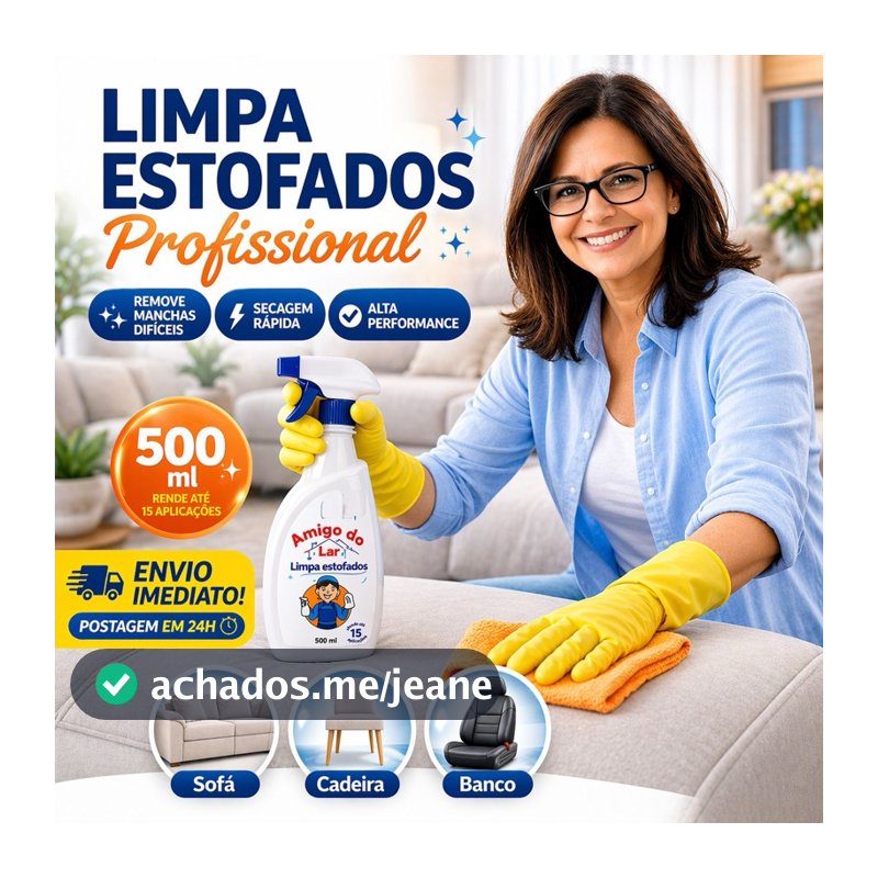 Kit Limpa Estofado Spray + Pano de Limpeza Perfumado Bancos Sofá Carpete  500ML Bancos