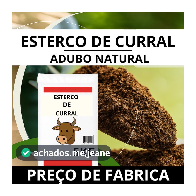Esterco Bovino gado - Adubo de Curral Adubo Orgânico Horta Plantio Jardim Casa Jardim terra planta adubo