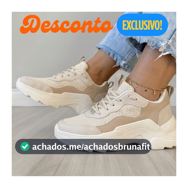 Tênis Feminino Sneaker Plataforma Confortável Tratorado Estiloso Alta Durabilidade