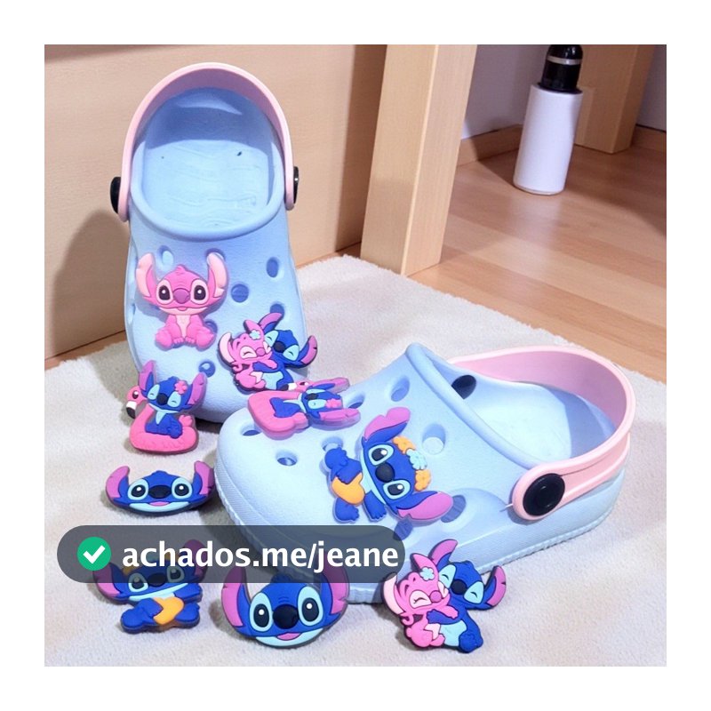 Sandalia Papete infantil Femenino +4 bottons Leve Confortavel Tratorada Personagem Stith