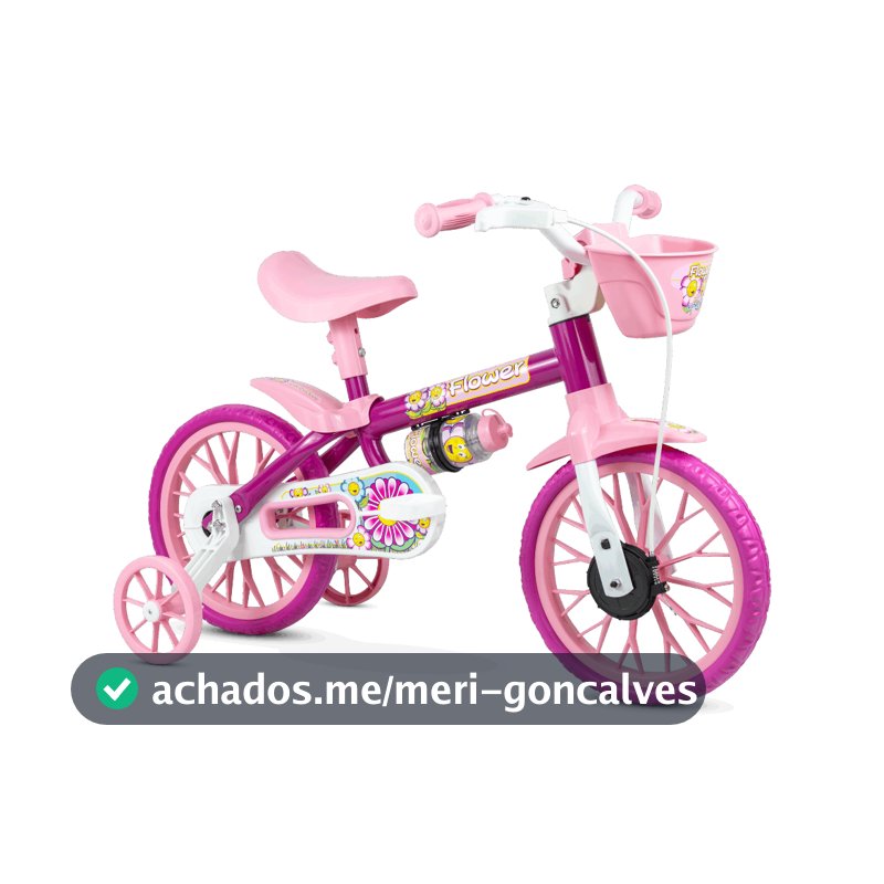 Bicicleta Bike Criança 2 A 5 Anos Aro 12 Nathor Infantil Rosa C/ Rodinha Menina e Menino