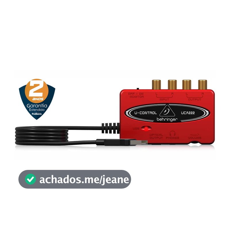 Interface de Áudio USB Behringer UCA222