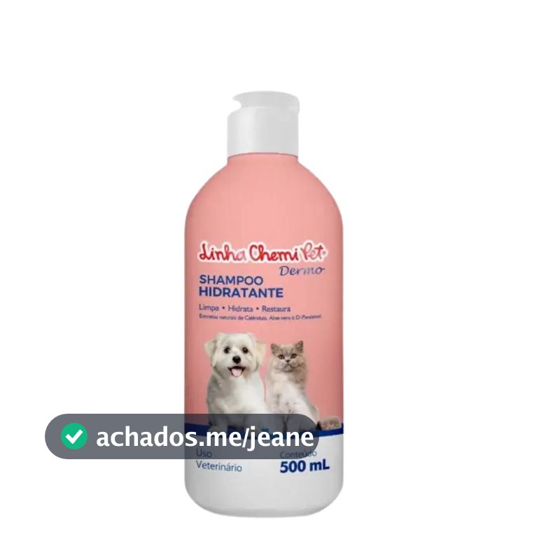 Shampoo Hidratante Dermo Para Cães e Gatos Chemi Pet  500 ML