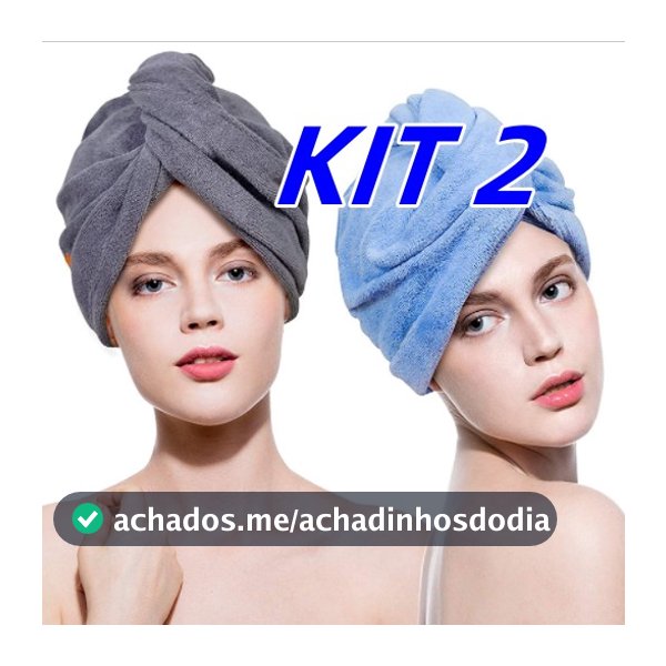 2 Unidade Toalha Grossa Mágica Para Cabelo/1 Pc Esponja Limpeza Facial Secar Rápido Touca Banho Microfibras  Várias Core