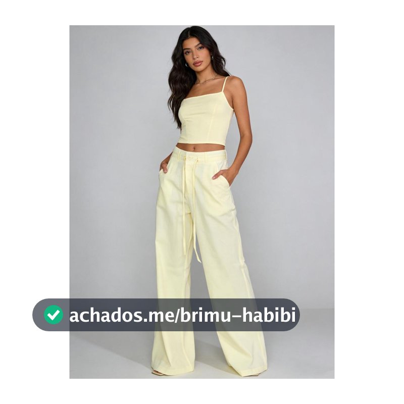 Calça Feminina Cintura Alta Casual Chic Fashion Marrante Estilo Moderno com Corte Largo e Tecido Suave