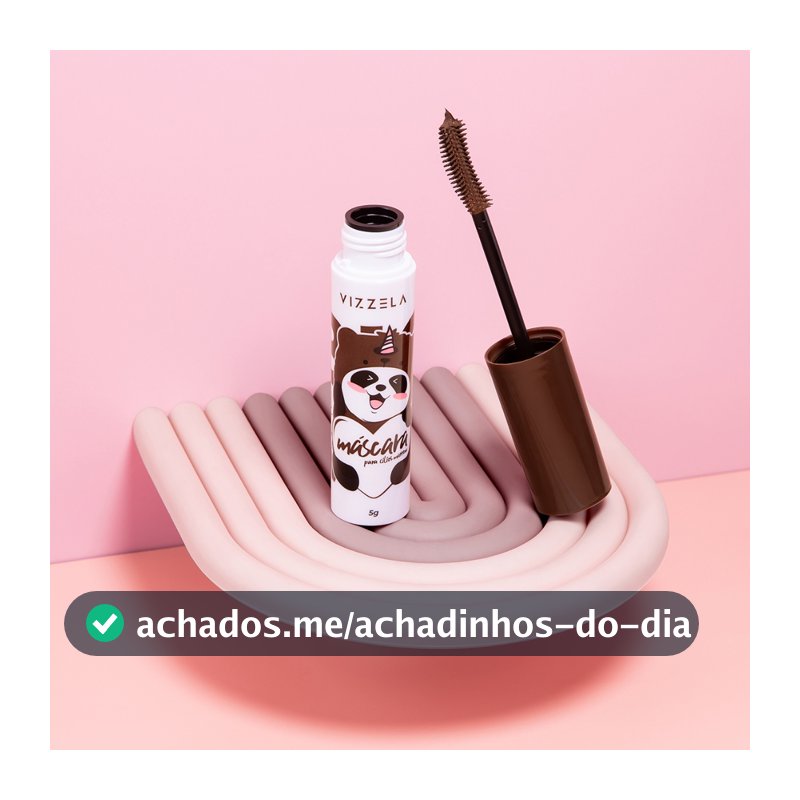 Máscara Cílios Big No Panda Brown Volume Curvatura Vegano Original Vizzela