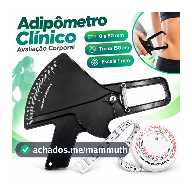 Adipômetro Clínico Profissional Avaliação Física + Trena