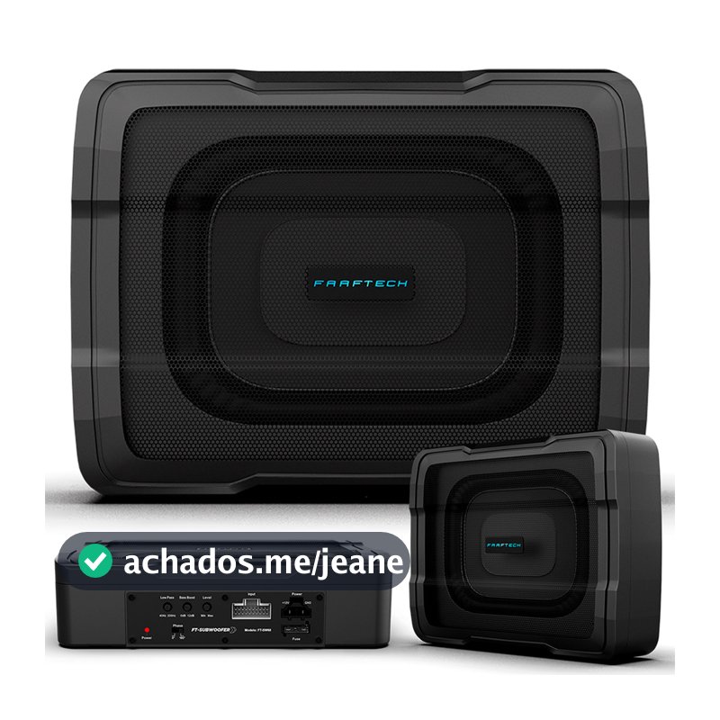 Caixa Som Automotiva Subwoofer Selada Slim Amplificada Potente 6x8 100w Faaftech